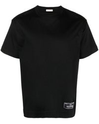 Valentino Garavani - Logo-patch Cotton T-shirt - Lyst