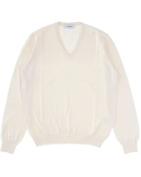 Gran Sasso - Vネック コットンセーター - Lyst