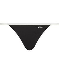 KARL LAGERFELD - Dna Signature Thong - Lyst
