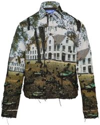 Junya Watanabe - House-Landscape-Print Distressed Jacket - Lyst