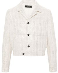 Amiri - White Sequinned Bouclé Jacket - Men's - Cupro/polyester/wool - Lyst