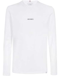 Les Deux - Logo-Print T-Shirt - Lyst