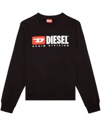 DIESEL - S-Ginn-Div Sweatshirt mit Logo-Applikation - Lyst