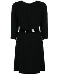 Emporio Armani - Round-neck Long-sleeve Dress - Lyst