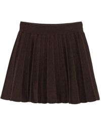 MC2 Saint Barth - Pleated Knitted Skirt - Lyst