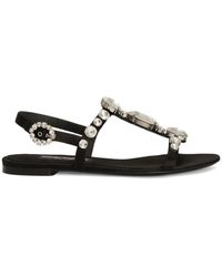 Dolce & Gabbana - Crystal Embellished Sandals For - Lyst