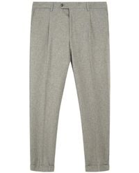 Barba Napoli - Naples Pleated Turn-Up Trousers - Lyst