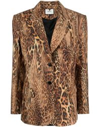 Nissa - Leopard-print Single-breasted Blazer - Lyst