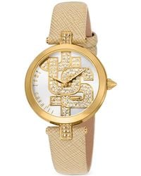 Just Cavalli - Maiuscola Crystal-Embellished 32Mm Watch - Lyst