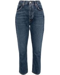 Agolde - Mid-Rise Tapered Jeans - Lyst
