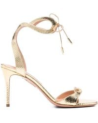Aquazzura - Sandalias Tessa 85 De Piel Grabada - Lyst
