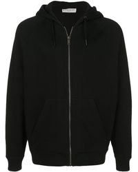 Givenchy Signature Logo Zip-up Hoodie - Black