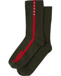 Prada Intarsien-Socken mit Logo - Mehrfarbig