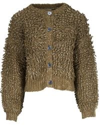 ODEEH - Grofgebreid Vest - Lyst