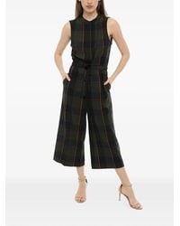 Woolrich - Checked-Pattern Sleeveless-Design Jumpsuit - Lyst