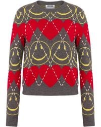 Moschino - Pullover mit Smiley-Muster - Lyst