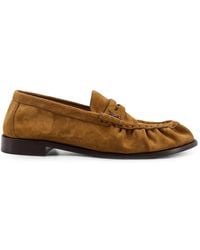 Saint Laurent - Le Loafer Monogram Logo-Appliquéd Suede Penny Loafers - Lyst