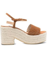 Sergio Rossi - 85Mm Perforated Heeled Espadrilles - Lyst