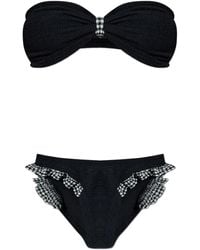 Hunza G - Jean Gekreukte Bikini Met Gingham Ruit - Lyst