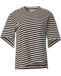 Monse - T-Shirt Rayé À Design Asymétrique - Lyst