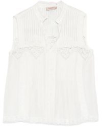 Twinset - Lace-Detail Blouse - Lyst