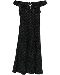 Nissa - Embellished Off-Shoulder Midi Dress - Lyst