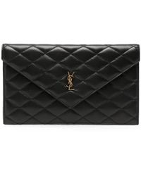 Saint Laurent - Quilted Clutch Bag - Lyst
