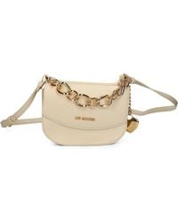 Love Moschino - Chain-Link Heart-Charm Cross Body Bag - Lyst