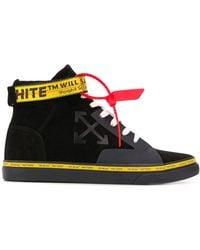 OFF-WHITE Zwarte hoge sneakers - Artishock Luxe en exclusieve mode