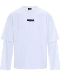44 Label Group - Layered-Sleeve Logo-Patch T-Shirt - Lyst