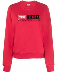 DIESEL - Embroidered-Logo Crew Neck Sweatshirt - Lyst