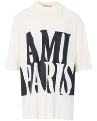 Ami Paris - T-Shirt À Logo Imprimé - Lyst