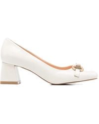 SERGIO MORETTI FIRENZE - Horsebit-Detail Square-Toe Pumps - Lyst
