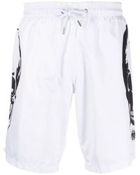 Uomo Abbigliamento da Shorts da Shorts casual Bermuda denim con ricamo da Uomo di Philipp Plein in Bianco 
