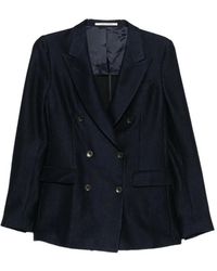 Tagliatore - Double-Breasted Front-Pocket Blazer - Lyst
