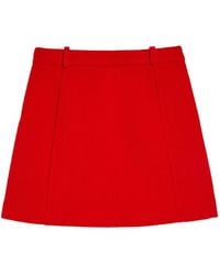 Jil Sander - Wollen Mini-Rok - Lyst