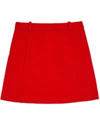 Jil Sander - Minirock Aus Wolle - Lyst