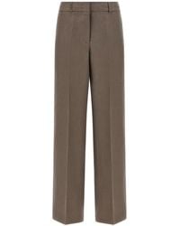 Peserico - Linen Trousers - Lyst