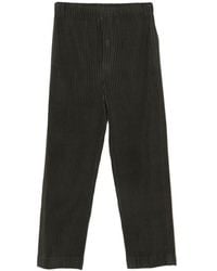 Homme Plissé Issey Miyake - Pleated Side-Stripe Trousers - Lyst