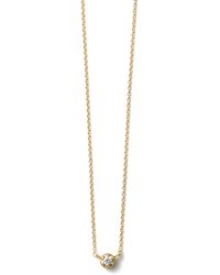 Shihara - 18Kt One Stone Diamond Necklace - Lyst