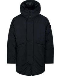 Stone Island - Gewatteerde Jas Met Capuchon - Lyst