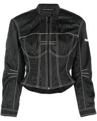 Marine Serre - Moiré-Effect Fitted Jacket - Lyst