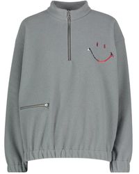 Joshua Sanders - X Smiley Zip-Fastening Fleece Sweatshirt - Lyst