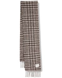 Marc O' Polo - Check-Pattern Fringed Scarf - Lyst