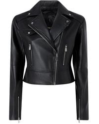Pinko - Chaqueta Estilo Biker Piel De Piel De Napa - Lyst