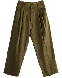 Ziggy Chen - Pleated Patterned Trousers - Lyst