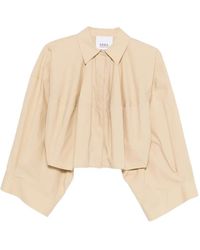 Erika Cavallini Semi Couture - Cropped Wide-Sleeve Shirt - Lyst