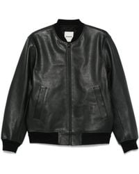 Sandro - Leather Bomber Jacket - Lyst