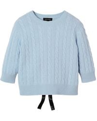 Marc Jacobs - Pull Dos Nu En Maille Côtelée À Détail De Nœud - Lyst