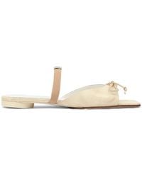 MM6 by Maison Margiela - Bow-Detailed Leather Slingback Shoes - Lyst